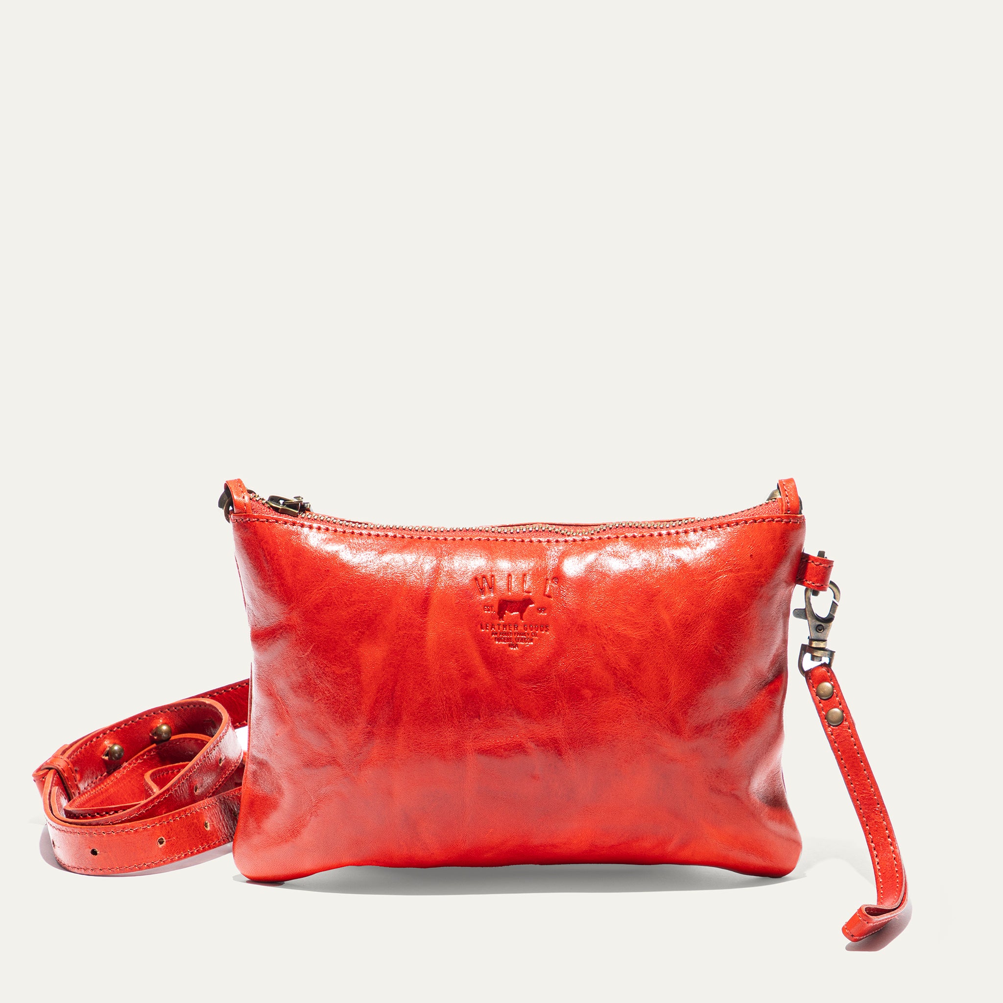 Corfu Zip Pouch Medium W/ Crossbody - Will Leather Goods